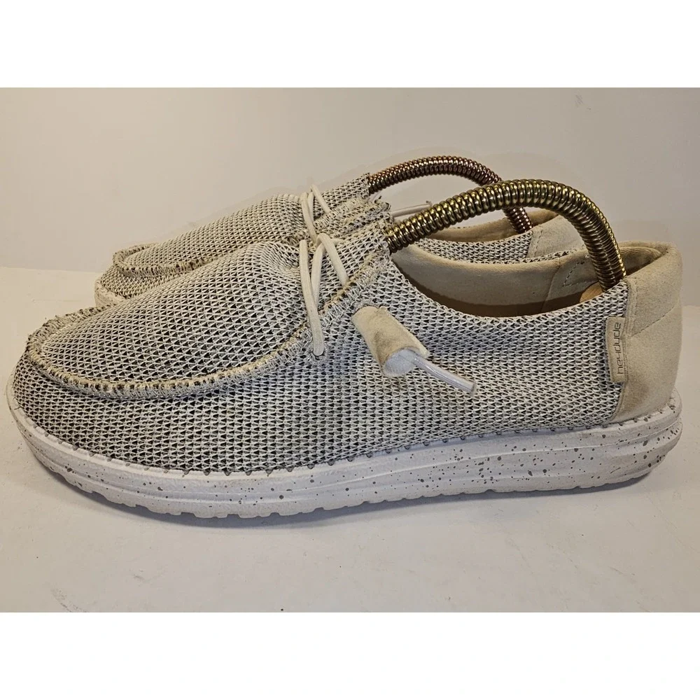Hey Dude Wendy Sox Stone White Slip-On‎ Shoes Women's Size 8